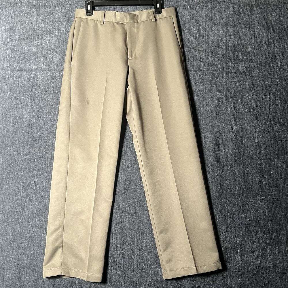 Dockers Mens Khaki Pants 31x30 Beige Tan Flat Front Straight Dress Chino Flaw